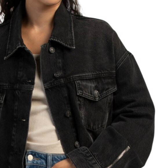 7 FOR ALL MANKIND Oli Cropped Trucker Jacket - Picture 3 of 3